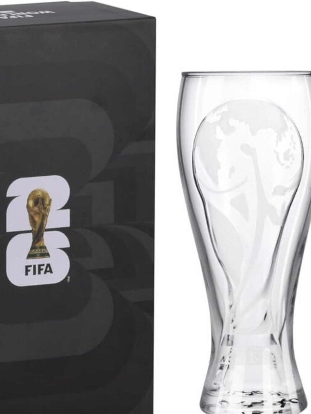 FIFA World Cup Etched Glass Clear Bpa Free Shatterproof Nwt